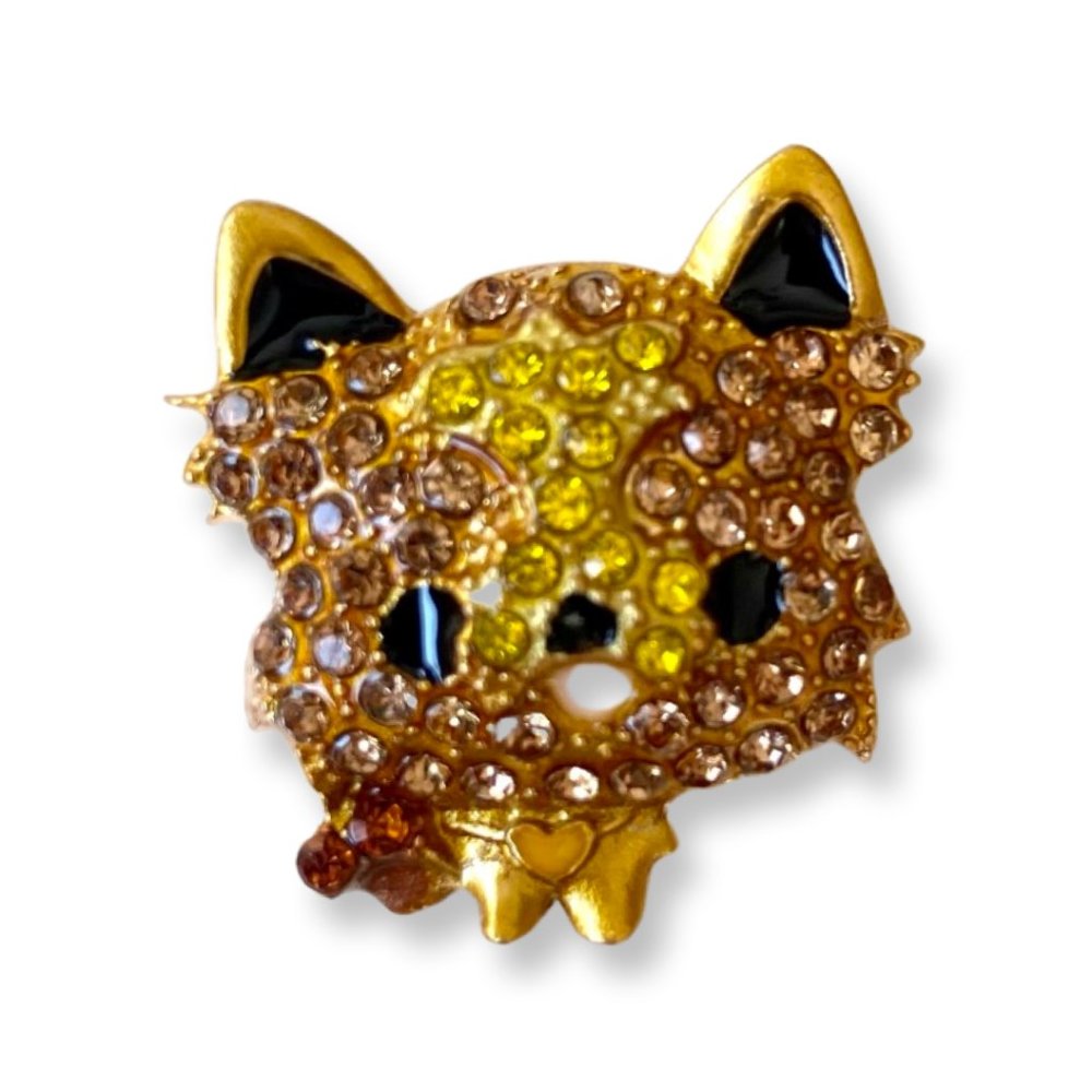 rhinestone Yorkie sticker charm